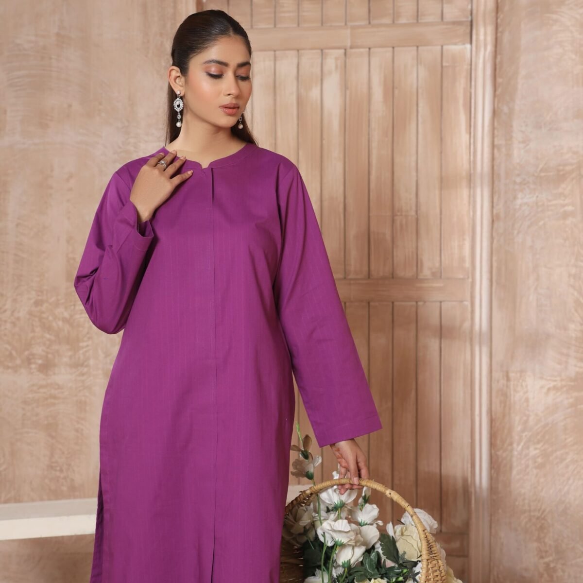 Alternative view of Magenta Barosha lawn dress